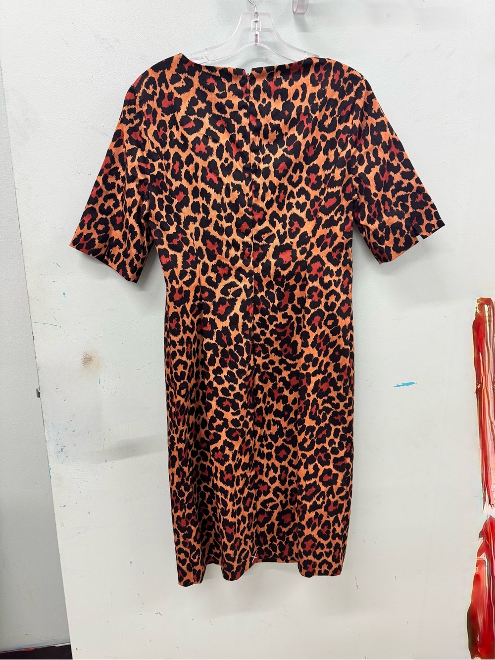 J. Crew Orange and Black Leopard-Pattern Shift